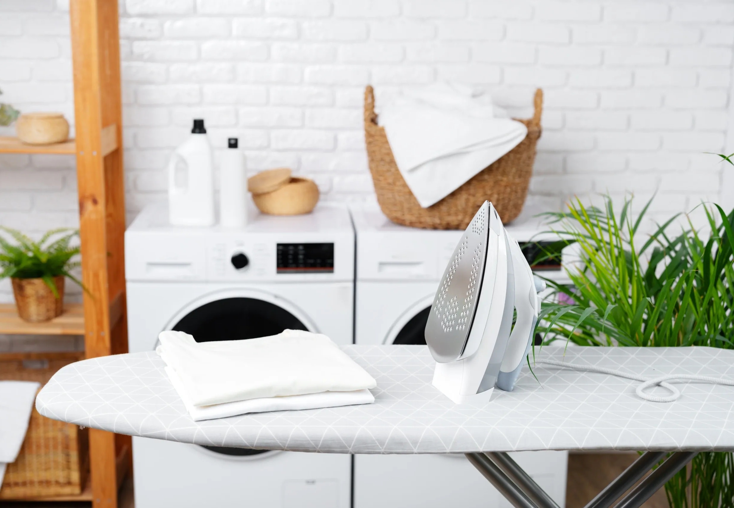 Ironing neatly pressed clothes